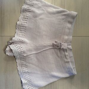 aerie white Knit Lounge Shorts with Drawstring